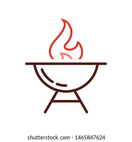 Grill logo template vector icon design