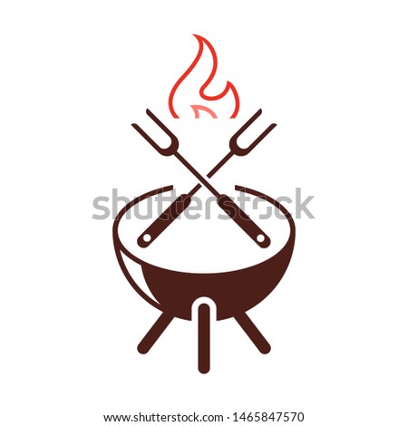 Grill logo template vector icon design