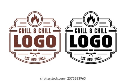 Grill Master Seal Authentic BBQ Stamp Logo