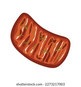 diseño aislado de icono de carne a la parrilla