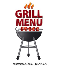 Grill menu card design