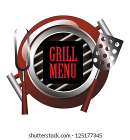 Grill menu concept suitable for restaurants
