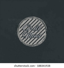 Grill menu design. Vector illustration, EPS 8.