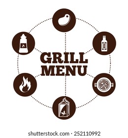grill menu design, vector illustration eps10 graphic 