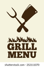 grill menu design, vector illustration eps10 graphic 