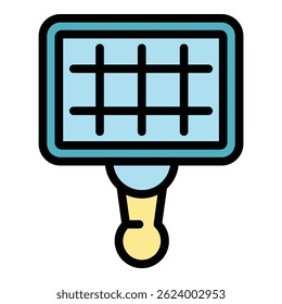 Grill net icon. Outline Grill net vector icon for web design isolated on white background color flat