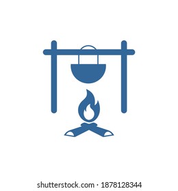 Grill Outdoor logo design vector template, Outdoor logo design concept, Icon symbol