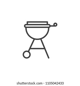 Grill outline icon. linear style sign for mobile concept and web design. Barbeque simple line vector icon. Symbol, logo illustration. Pixel perfect vector graphics