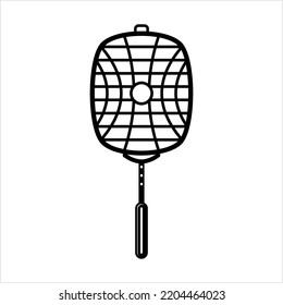 Grill Pan Icon, Barbecue Grill Pan, Kitchen Utensil Icon Vector Art Illustration
