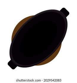 icono de parrilla pan en fondo blanco