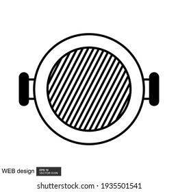 Grill pan icon. Vector illustration