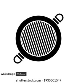 Grill pan icon. Vector illustration