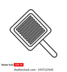 Grill pan icon. Vector illustration.