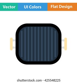 Grill pan icon. Vector illustration.