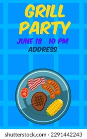 
Grill party plagat June 18 Father's Day