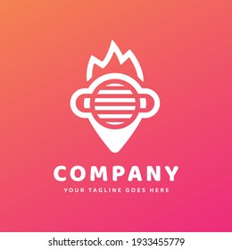 Grill point logo template | Food and restaurant