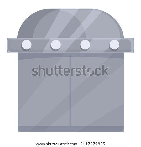 Grill pot icon cartoon vector. Cook food. Picnic meat