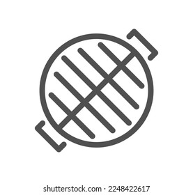 Grill related icon outline and linear vector.