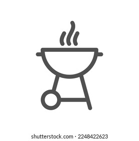 Grill related icon outline and linear vector.