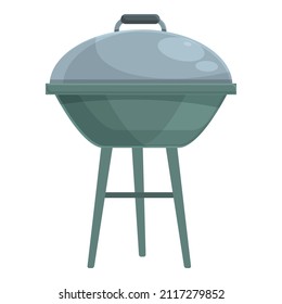 Vector de dibujos animados de iconos asados a la parrilla. Cocinar. Carne de picnic