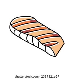 grill salmon color icon vector. grill salmon sign. isolated symbol illustration