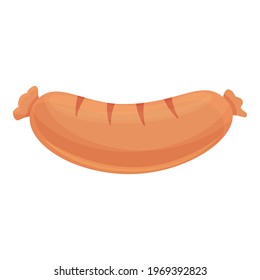 Grill sausage icon. Cartoon and flat of Grill sausage vector icon for web design isolated on white background