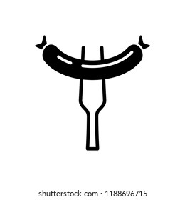 Grill sausage icon vector