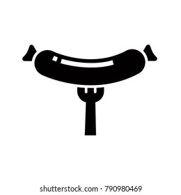 grill sausage icon vector