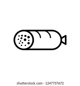 Grill sausage icon vector illustration.