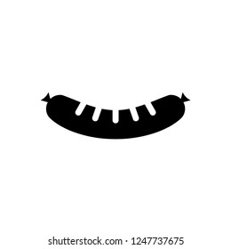 Grill sausage icon vector illustration.