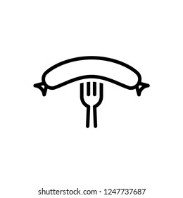 Grill sausage icon vector illustration.