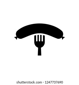 Grill sausage icon vector illustration.