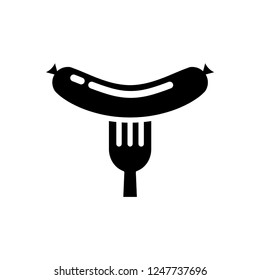 Grill sausage icon vector illustration.