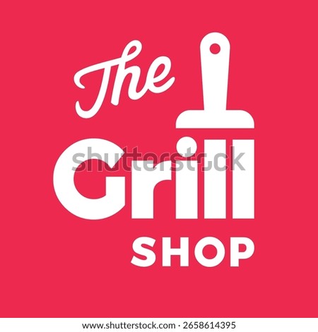 Grill Shop Logo Design Vector for Barbecue and Meat Restaurant Branding
