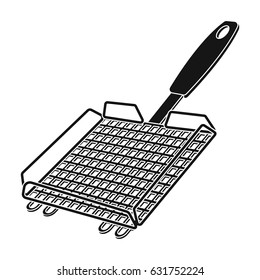 Grill grill.BBQ single icon in black style vector symbol stock illustration web.