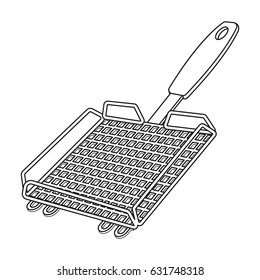 Grill grill.BBQ single icon in outline style vector symbol stock illustration web.