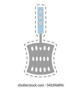 grill spatula kitchen and cooking utensils cut line vector illustration eps 10