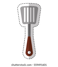 grill spatula tool isolated icon vector illustration design