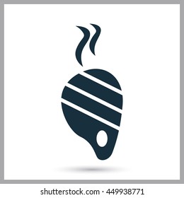 Grill stake icon on the background