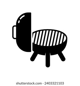 Grill stove icon for barbeque
