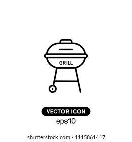 Grill Symbol Vector Icon Illustration