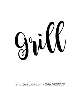 grill text on white background.