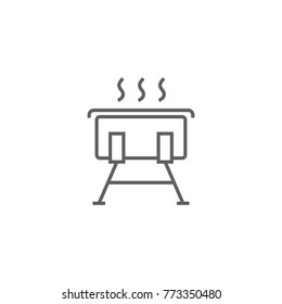 Grill thin icon vector