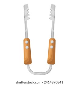 Grill tongs. Vector illustration on a white background