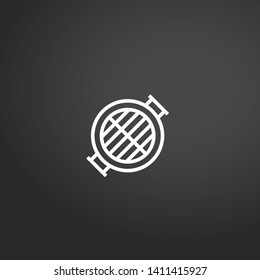 Grill vector icon. Grill concept stroke symbol design. Thin graphic elements vector illustration, outline pattern for your web site design, logo, UI. EPS 10.