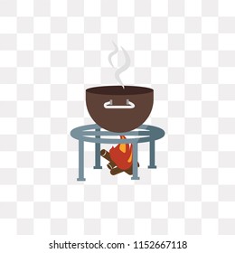 Grill vector icon isolated on transparent background, Grill logo concept