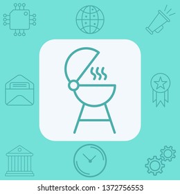 Grill vector icon sign symbol