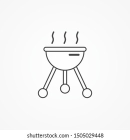 Grill vector icon sign symbol