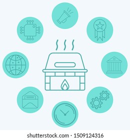 Grill vector icon sign symbol