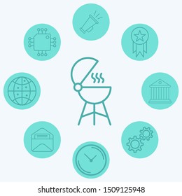 Grill vector icon sign symbol